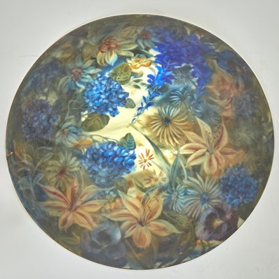 Lot 110 - Ulla Darni Reverse Painted Glass Chandelier