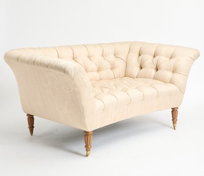 Lot 214 - Regency Style Beechwood Tufted Sofa