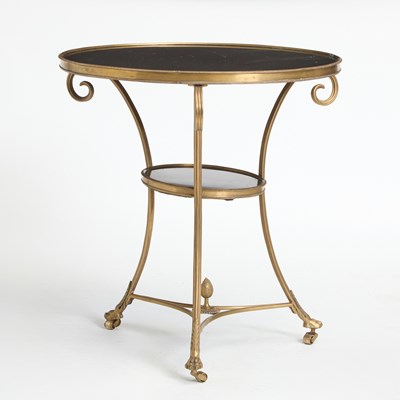 Lot 51 - Directoire Style Bronze and Black Granite Gueridon