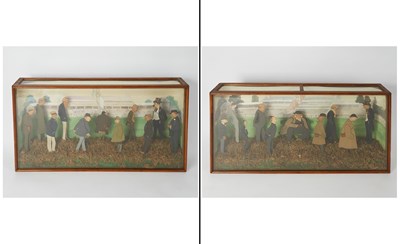 Lot 165 - Two Glazed Dioramas of Gentleman at a Track