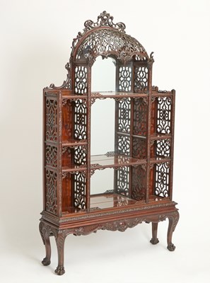 Lot 212 - Irish Chippendale Style Mahogany Display Cabinet