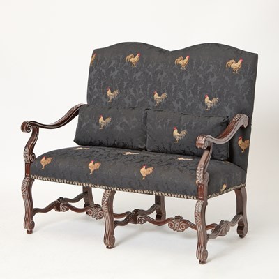 Lot 43 - Louis XIV Style Carved Walnut Upholstered Settee