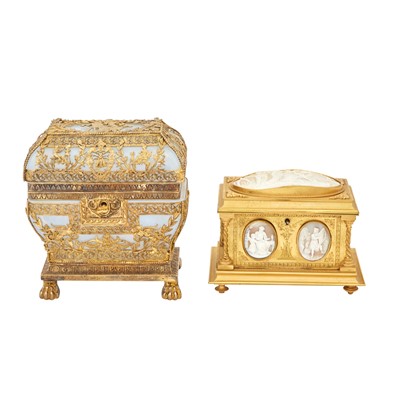 Lot 327 - Two Continental Jewelry Caskets