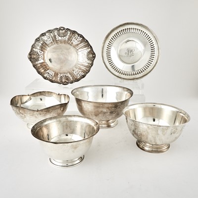 Lot 252 - Group of American Sterling Silver Bowls and Dishes