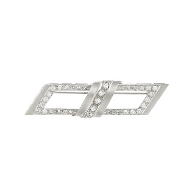Lot 2063 - Platinum and Diamond Brooch
