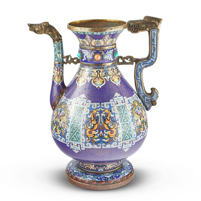 Lot 305 - A Chinese Cloisonne Enameled Ewer