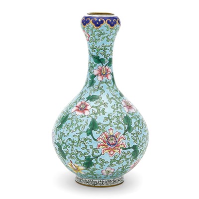 Lot 692 - A Chinese Canton Enamel Bottle Vase