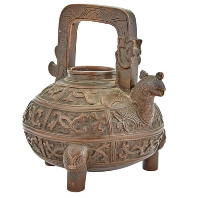 Lot 542 - A Chinese Archaistic Bronze Ewer