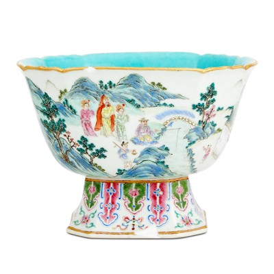 Lot 232 - A Chinese Enameled Porcelain Footed Bowl