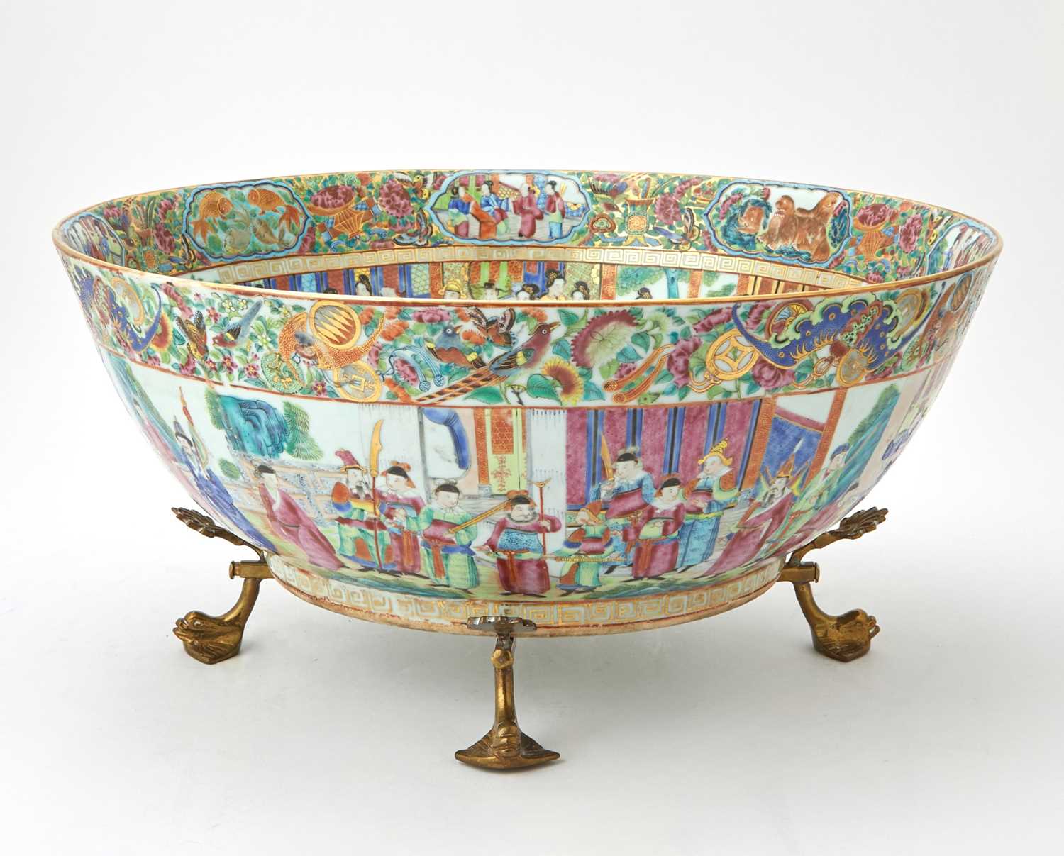 Lot 120 - Exceptionally Large Chinese Rose Mandarin Porcelain Punchbowl