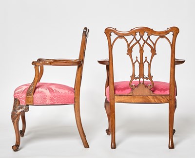 Lot 141 - Pair of Fine George II Mahogany Armchairs