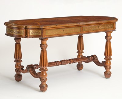 Lot 134 - George IV Brass-Inlaid Rosewood Library Table