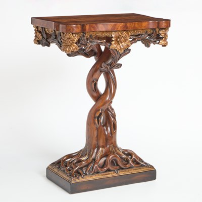 Lot 196 - Parcel-gilt Mahogany Tree Trunk Console Table