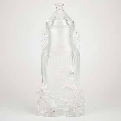 Lot 518 - A Chinese Crystal Vase and Cover