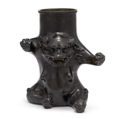 Lot 528 - A Chinese Bronze Scroll Pot