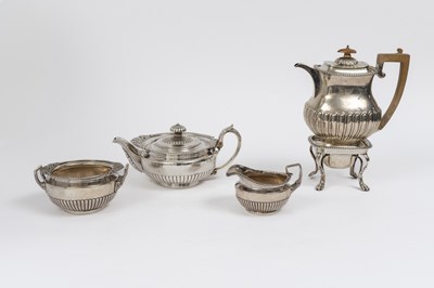 Lot 1176 - Assembled George III Sterling Silver Four Tea Service