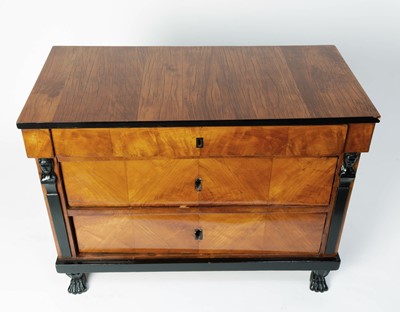 Lot 380 - Biedermeier Part Ebonized Fruitwood Commode