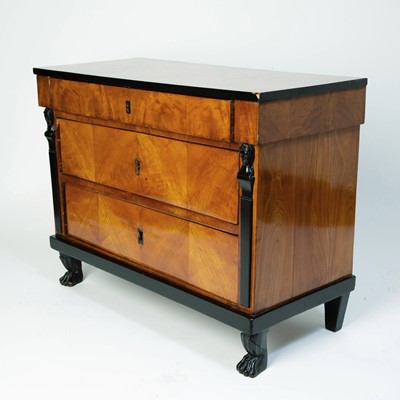 Lot 380 - Biedermeier Part Ebonized Fruitwood Commode