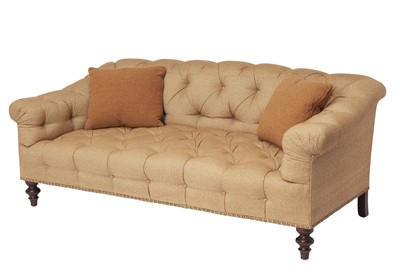 Lot 378 - Upholstered Chesterfield Sofa