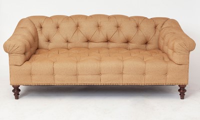 Lot 378 - Upholstered Chesterfield Sofa