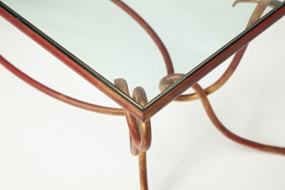 Lot 142 - Gilt-Wrought Iron and Glass Low Table