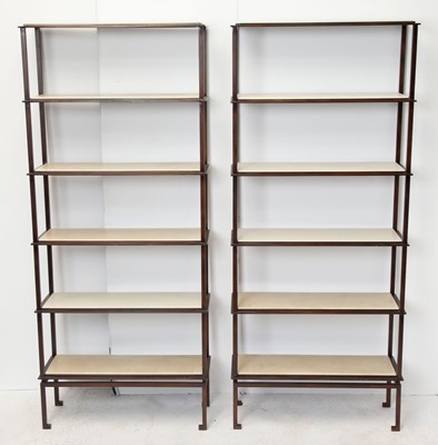 Lot 148 - Pair of Patinated Metal Six Tier Etageres