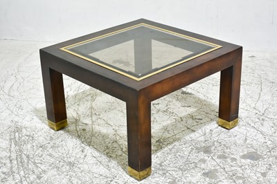 Lot 383 - Stained Wood Glass Insert Low Table