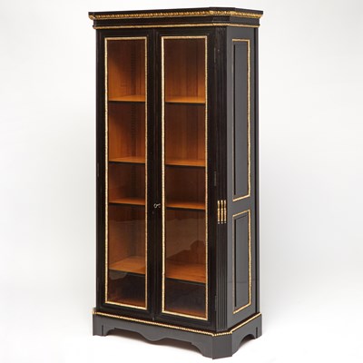 Lot 707 - Napoleon III Style Gilt-Metal Mounted Ebonized Cabinet