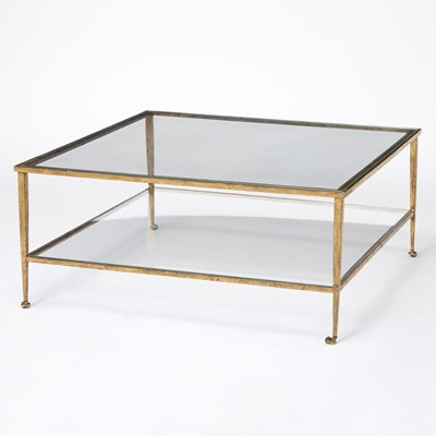 Lot 758 - Gilt-Metal Two-Tier Metal Low Table