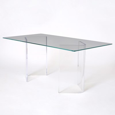 Lot 783 - Modern Acrylic and Glass Dining Table