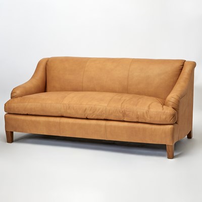 Lot 728 - Leather Upholstered Sofa