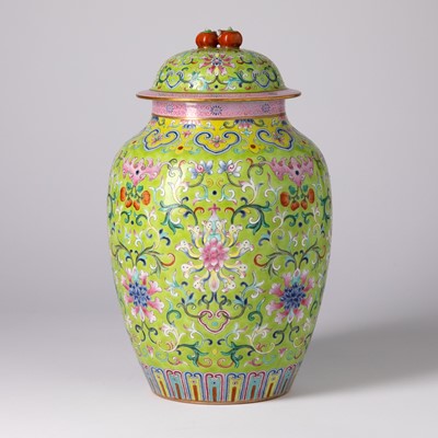 Lot 230 - A Fine Imperial Chinese Famille-Rose Porcelain Jar and Cover