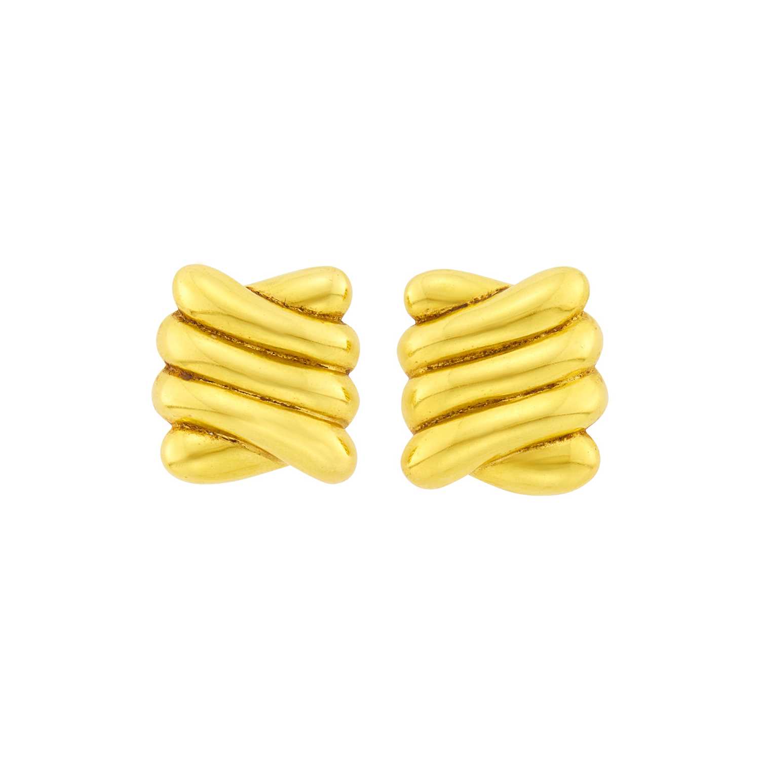 Lot 1175 - Angela Cummings Pair of Gold Earclips