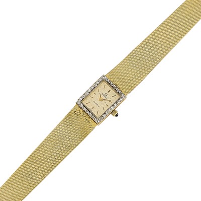 Lot 2126 - Omega Gold and Diamond Wristwatch