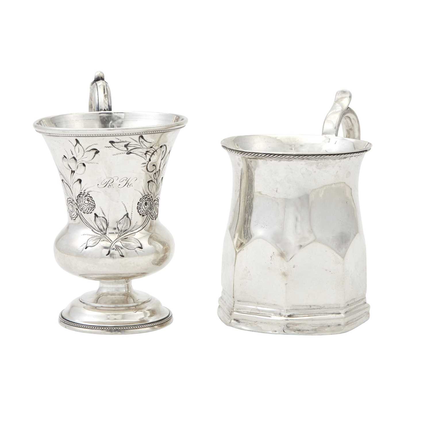 Lot 132 - Two American Silver Mugs