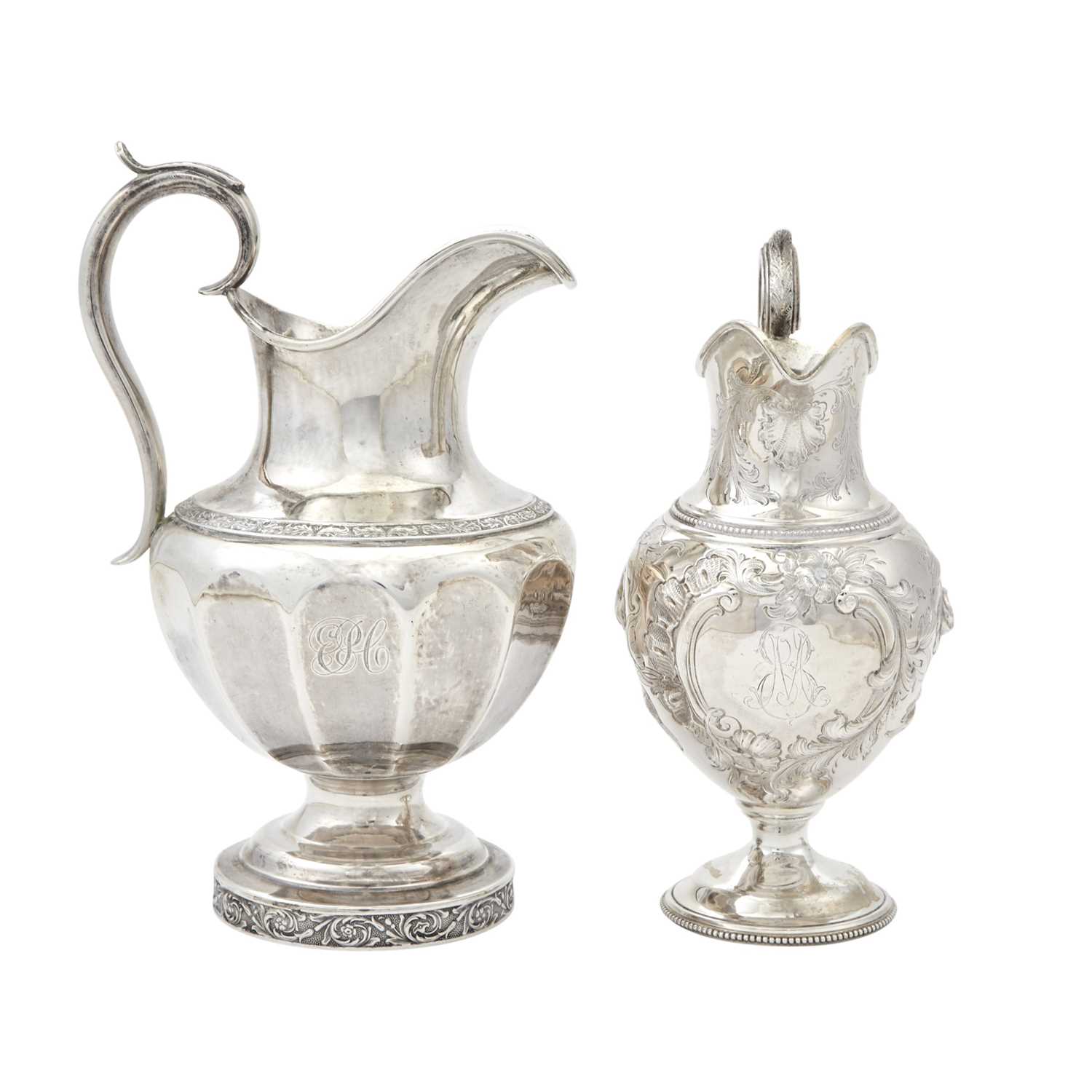 Lot 129 - Two American Silver Cream Jugs