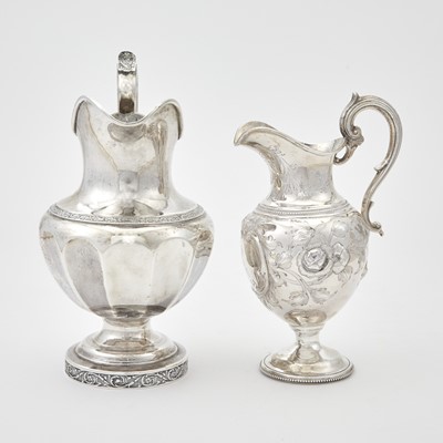 Lot 129 - Two American Silver Cream Jugs