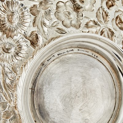 Lot 154 - Group of Sterling Silver Floral Decorated Table Articles