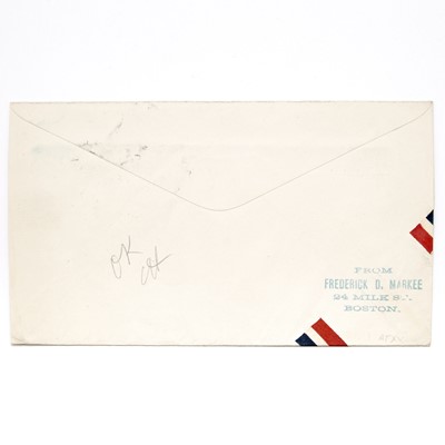 Lot 1031 - Amelia Earhart Autographed Flown Cover