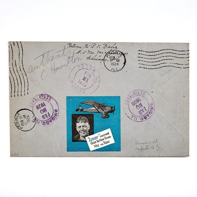 Lot 1032 - Charles Lindbergh Autographed Flown Cover.