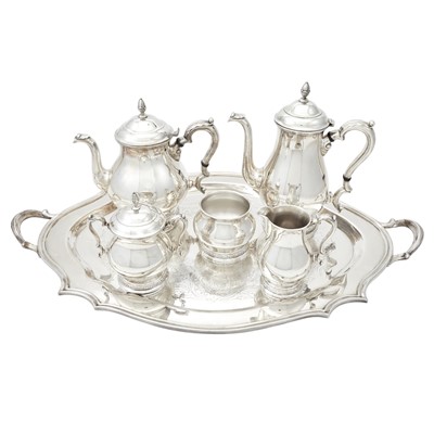 Lot 279 - International Silver Co. Sterling Silver "Prelude" Pattern Tea and Coffee Service