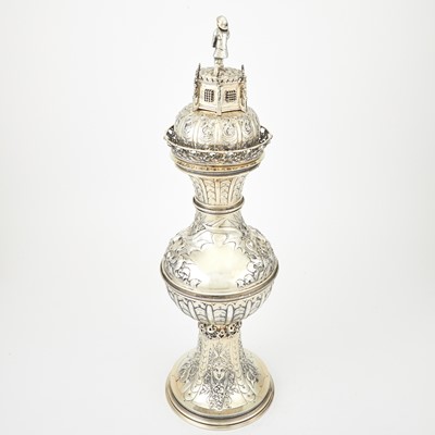 Lot 93 - Continental Historicist Style Silver Covered Ewer