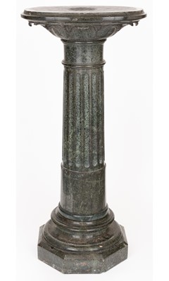 Lot 134 - Green Marble Columnar Form Pedestal