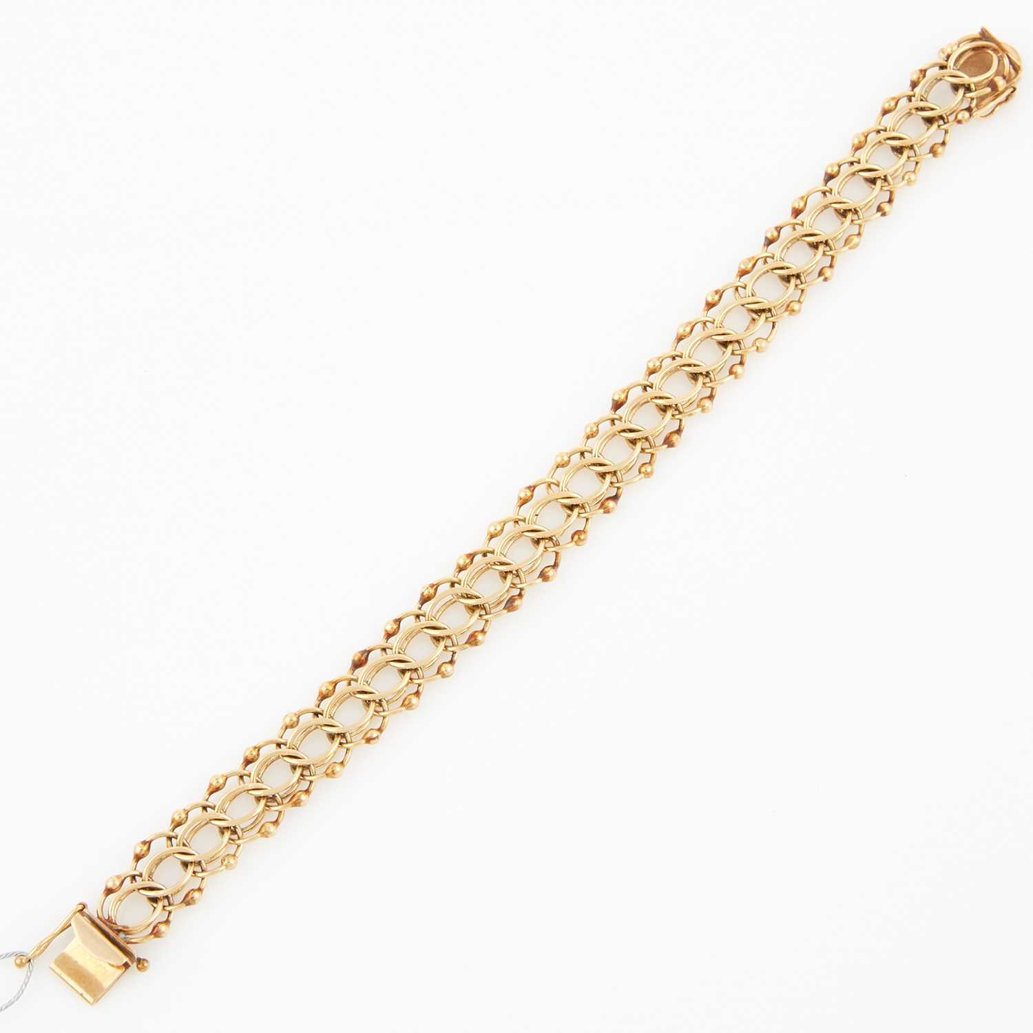 Lot 95 - Gold Flexible Bracelet, 14K 14 dwt.