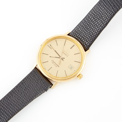 Lot 99 - Mans Gold Wrist Watch, Omega Seamaster Deville, Quartz, 14K