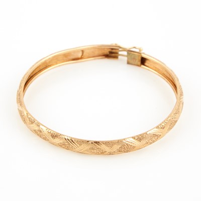 Lot 170 - Gold Rigid Bracelet, 14K 2 dwt., damaged