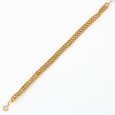 Lot 209 - Gold Flexible Bracelet, 18K 3 dwt., damaged