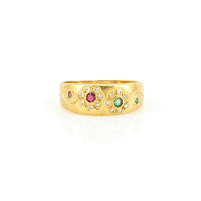 Lot 212 - Gold and Stone Ring, 18K 2 dwt. all