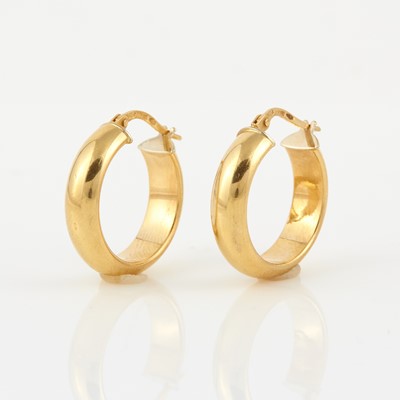 Lot 213 - Two Gold Earrings, 18K 2 dwt.
