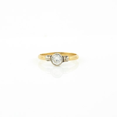 Lot 218 - Gold and Stone Ring, 18K 1 dwt. all